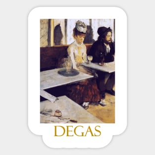 The Absinthe Drinker by Edgar Degas Sticker